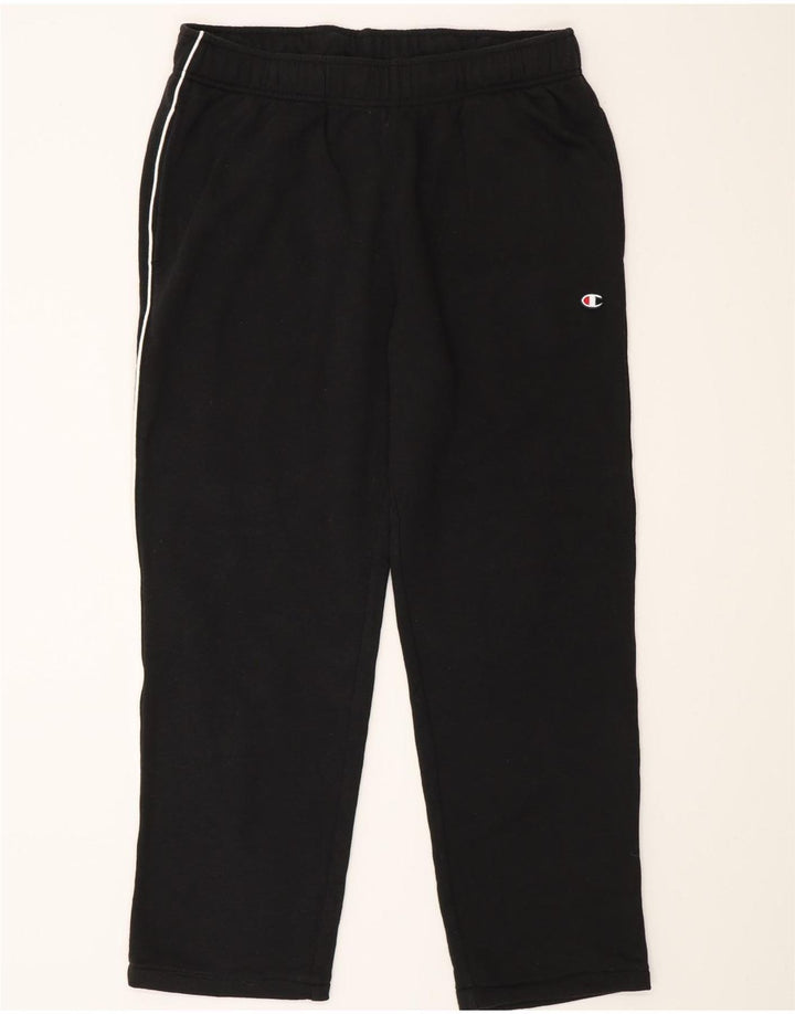 Calça de treino masculina Champion grande de algodão preto