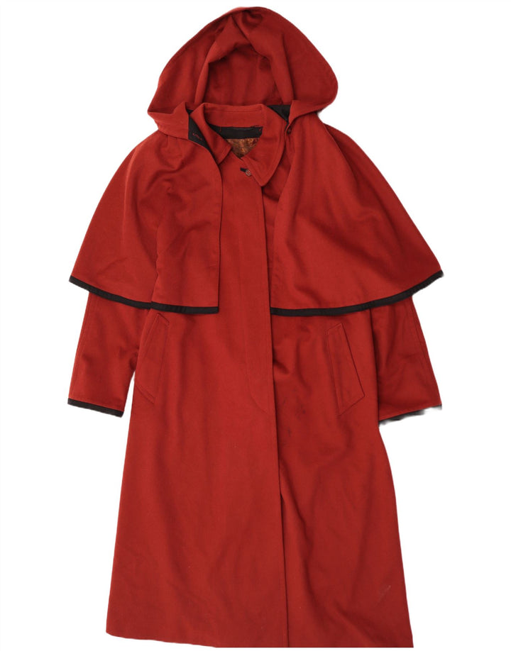 Sobretudo feminino com capuz Loden Frey EU 40 lã vermelha média