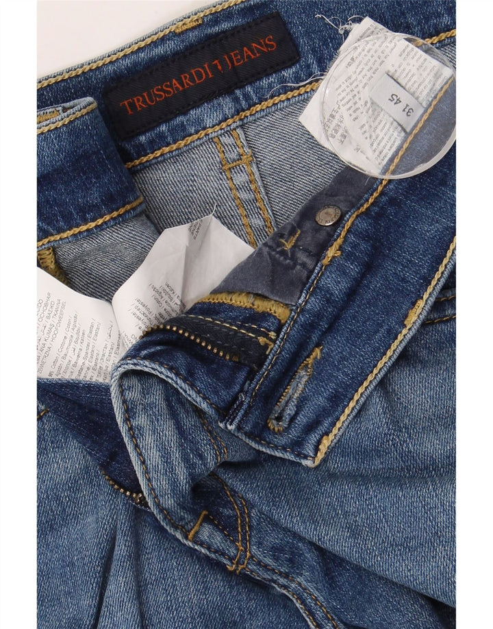 Jeans slim feminino TRUSSARDI W31 L31 algodão azul