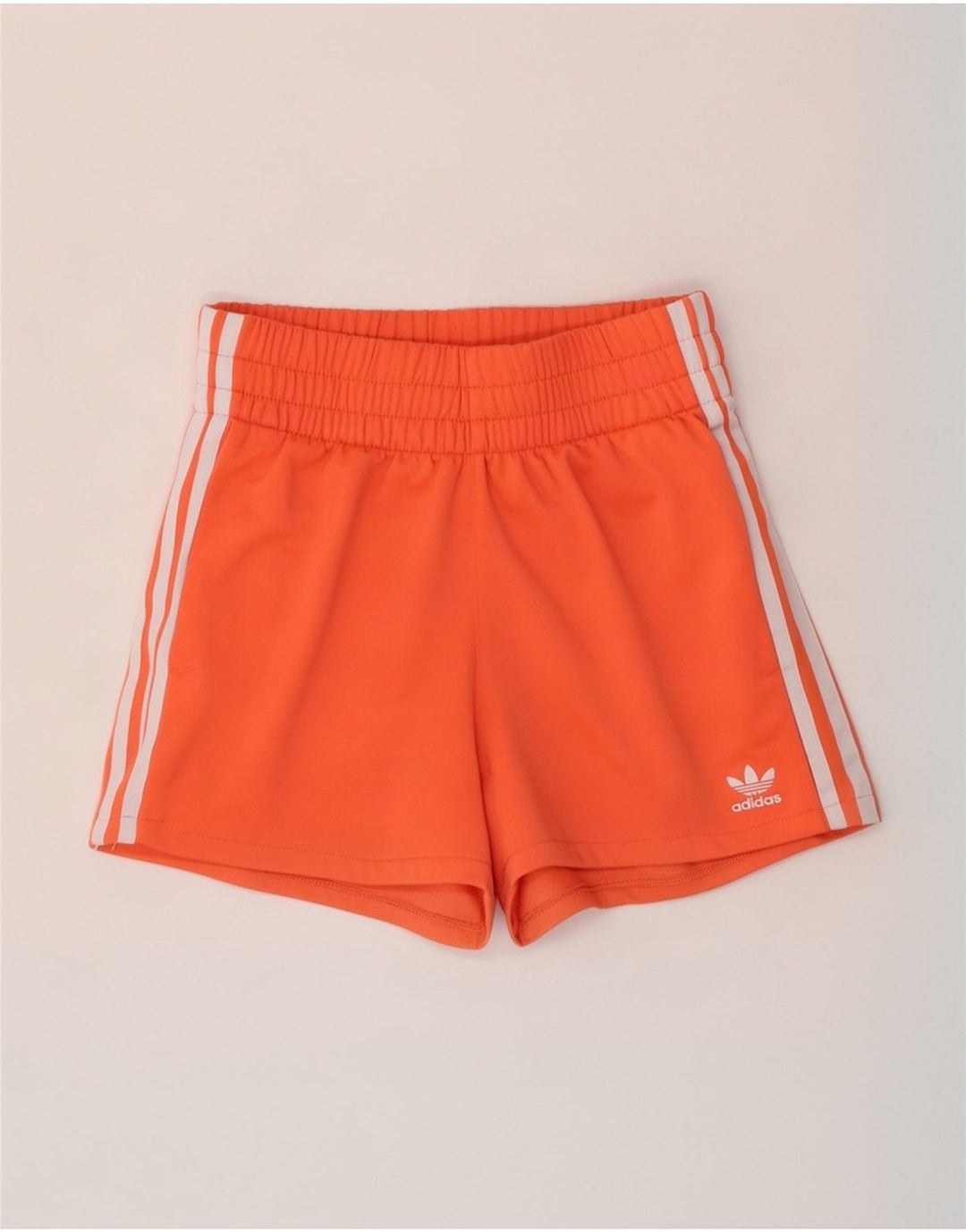 Shorts esportivos femininos Adidas UK 10 pequeno laranja poliéster