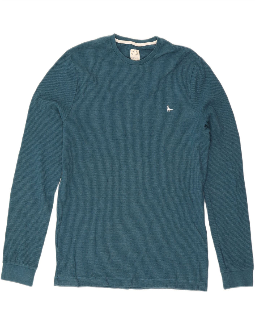 Jack Wills Top masculino manga comprida pequeno algodão azul