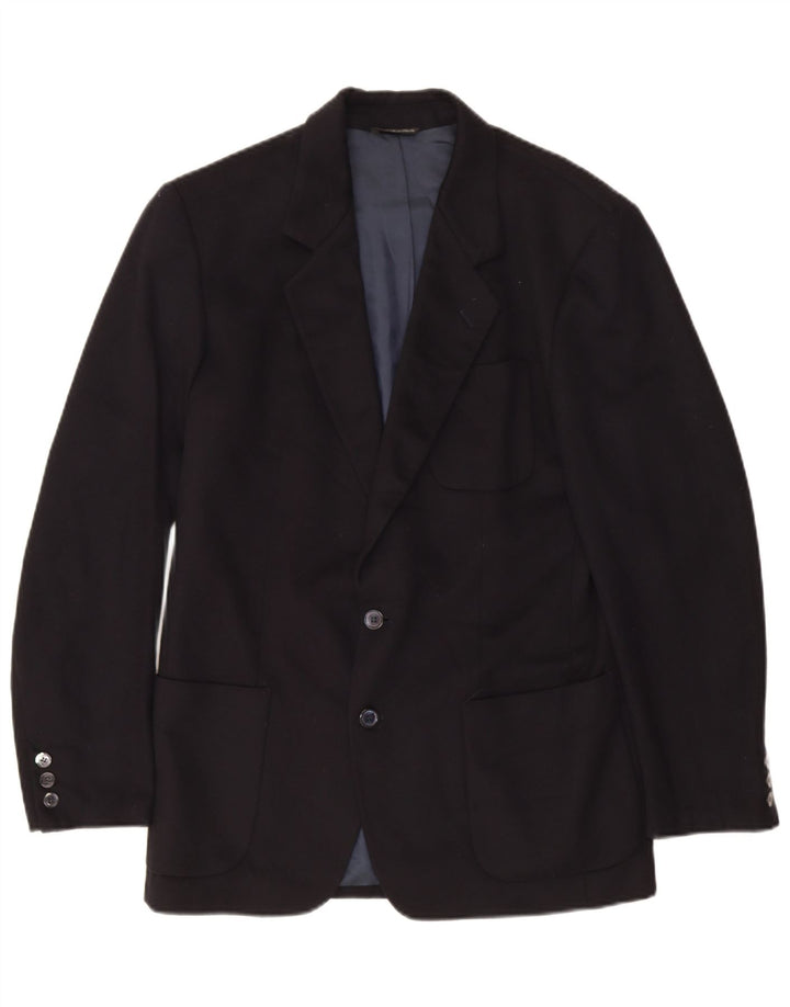 Trussardi Jeans Jaqueta blazer masculina de 2 botões IT 46 pequena preta