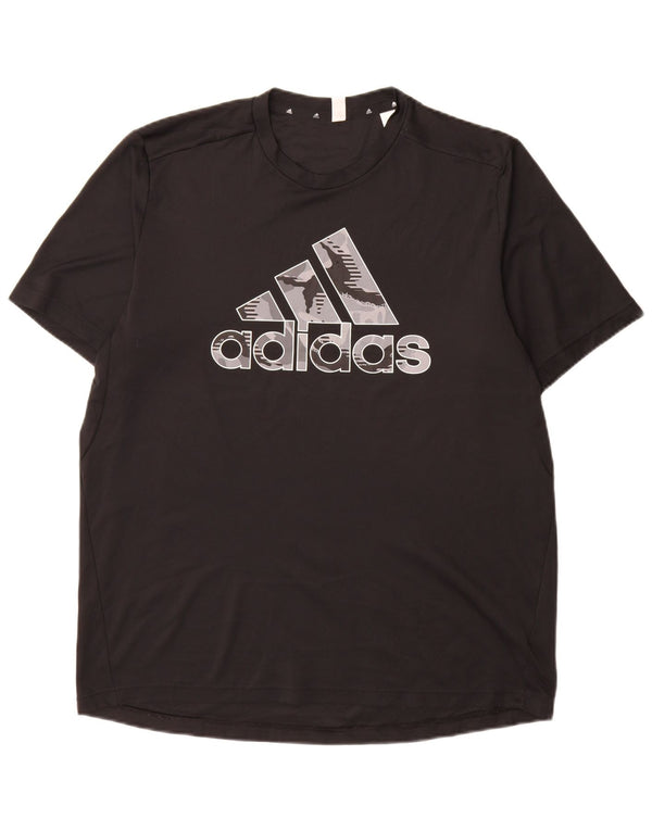 Camiseta Adidas Masculina Aeroready Graphic Top Grande Poliéster Preto