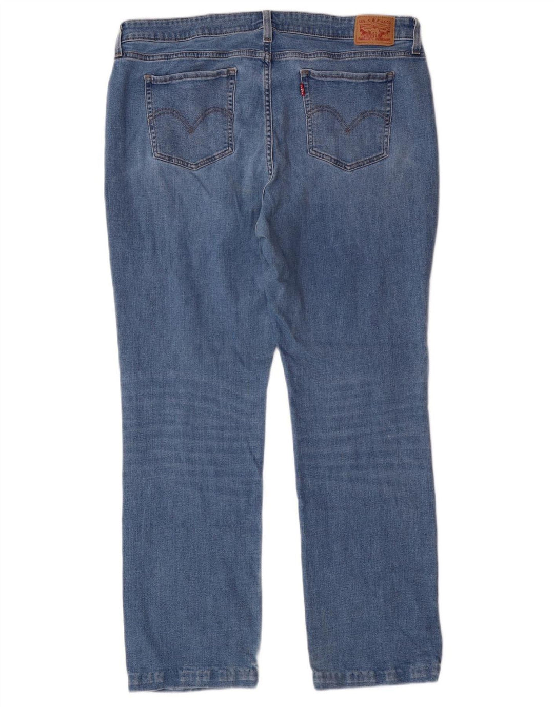 Calça jeans feminina Levi's 414 Classic Fit Straight US 20 3XL W40 L30 azul algodão