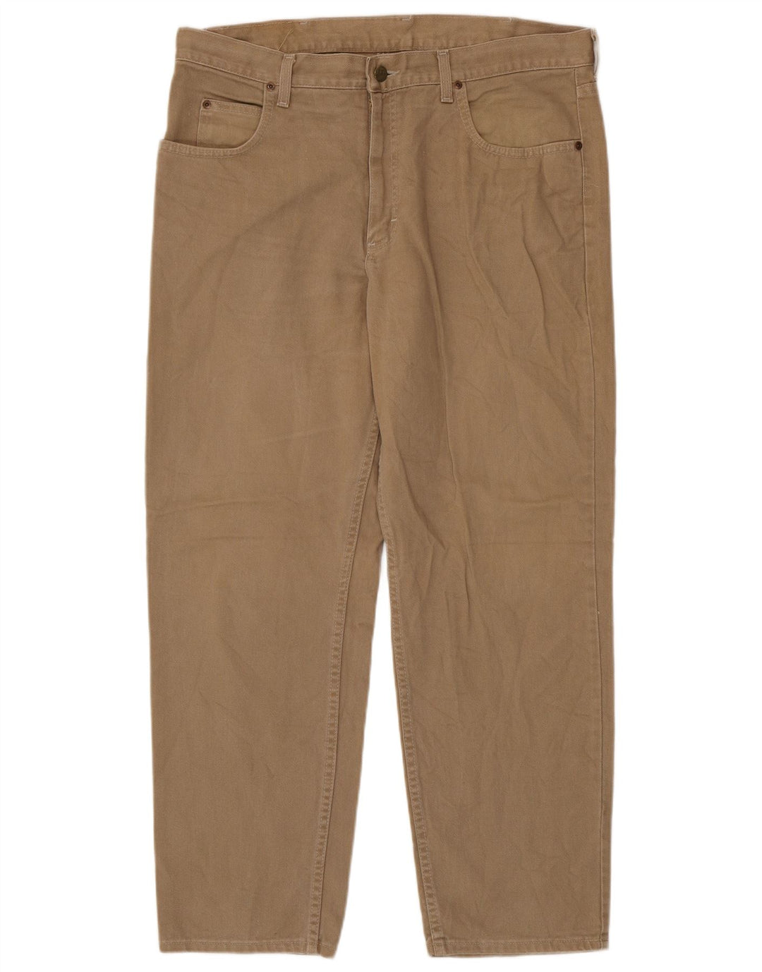 Lee Mens Tapered Jeans W38 L30 Algodão Marrom
