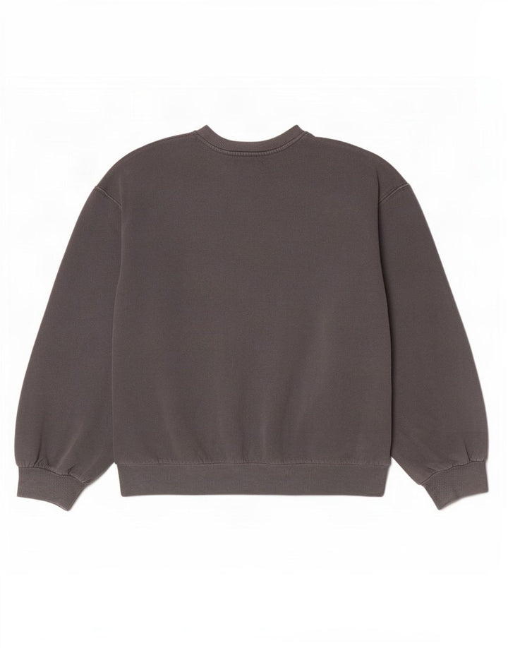 Zara moletom feminino gráfico oversized jumper Reino Unido 10 pequeno algodão cinza