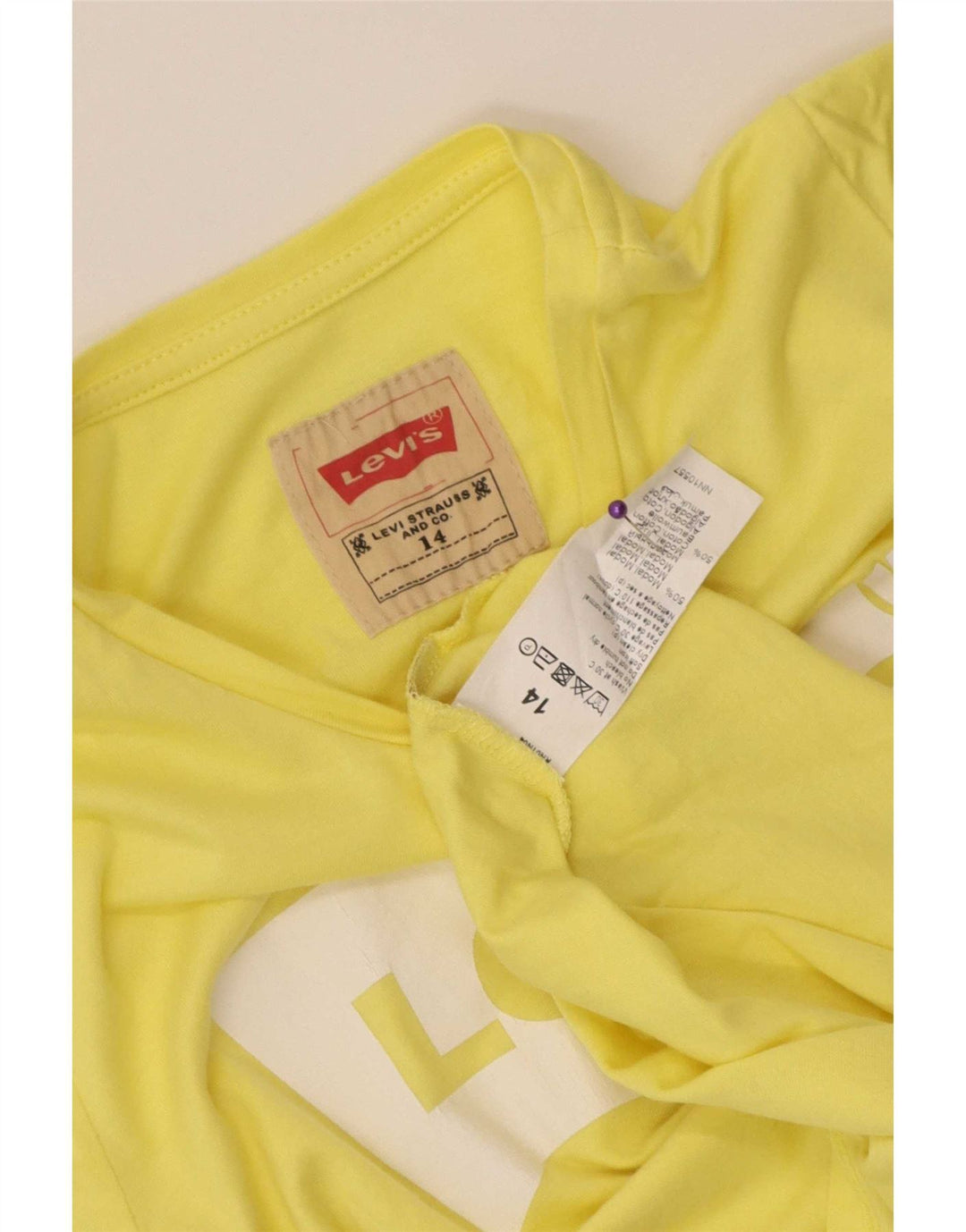 Camiseta Levi's Meninos Graphic 13-14 Anos Amarelo Modal