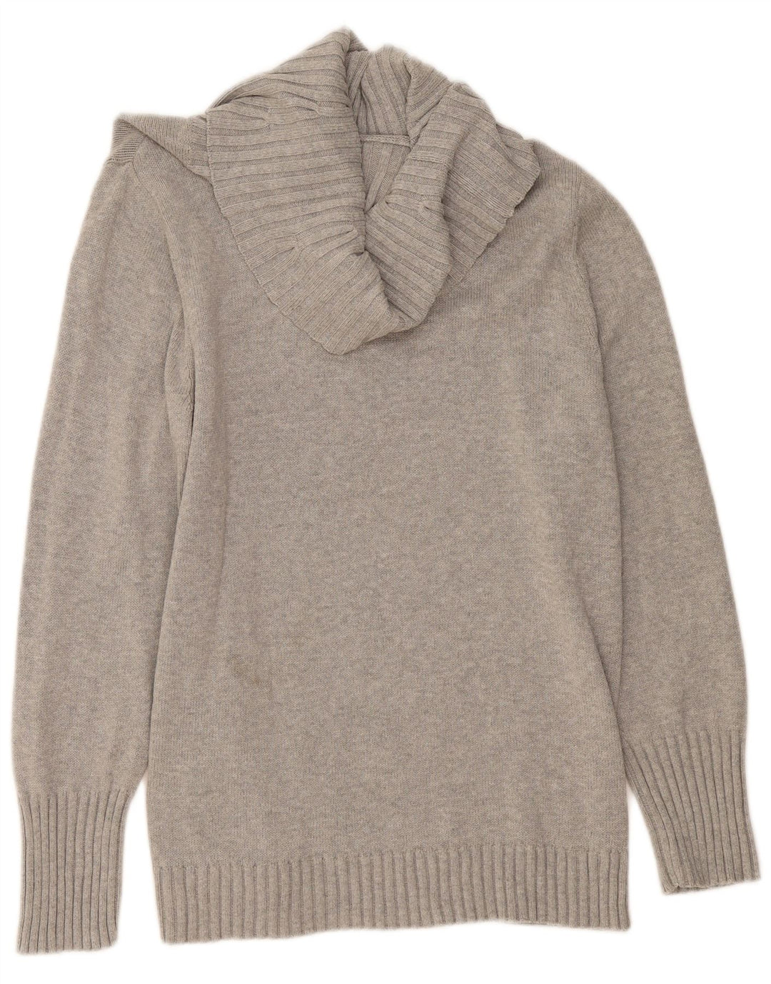 Suéter feminino NAUTICA com gola redonda UK 20 2XL algodão cinza