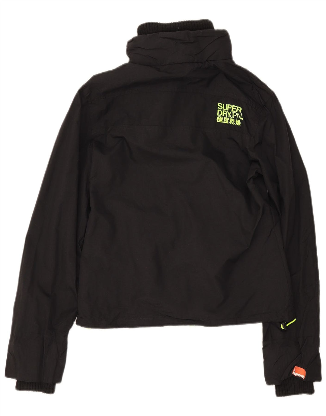 Jaqueta corta-vento feminina SUPERDRY The Windcheater UK 12 médio preto