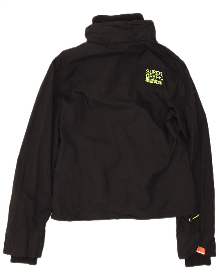 Jaqueta corta-vento feminina SUPERDRY The Windcheater UK 12 médio preto
