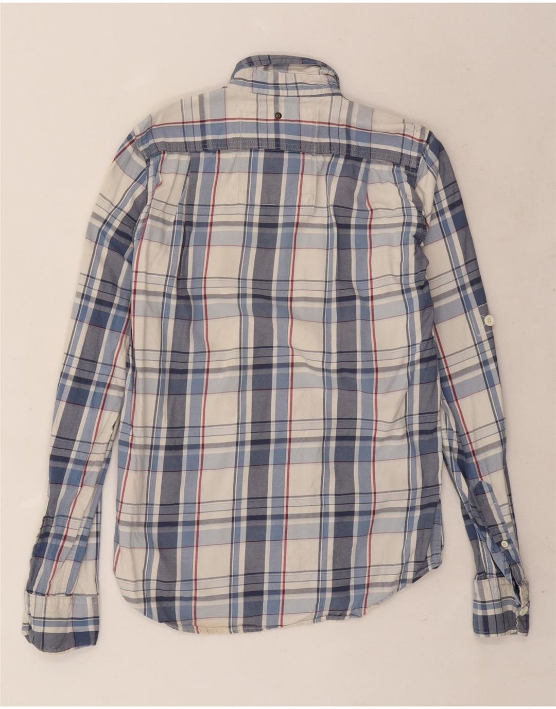 Camisa de flanela masculina Superdry xadrez azul médio