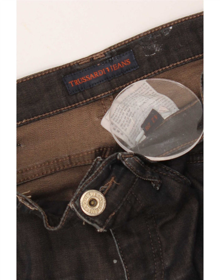 Jeans retos femininos Trussardi W28 L28 preto