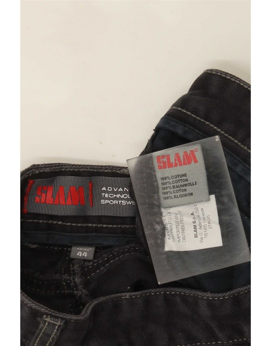Slam Womens Straight Jeans IT 44 Médio W30 L33 Algodão Cinza