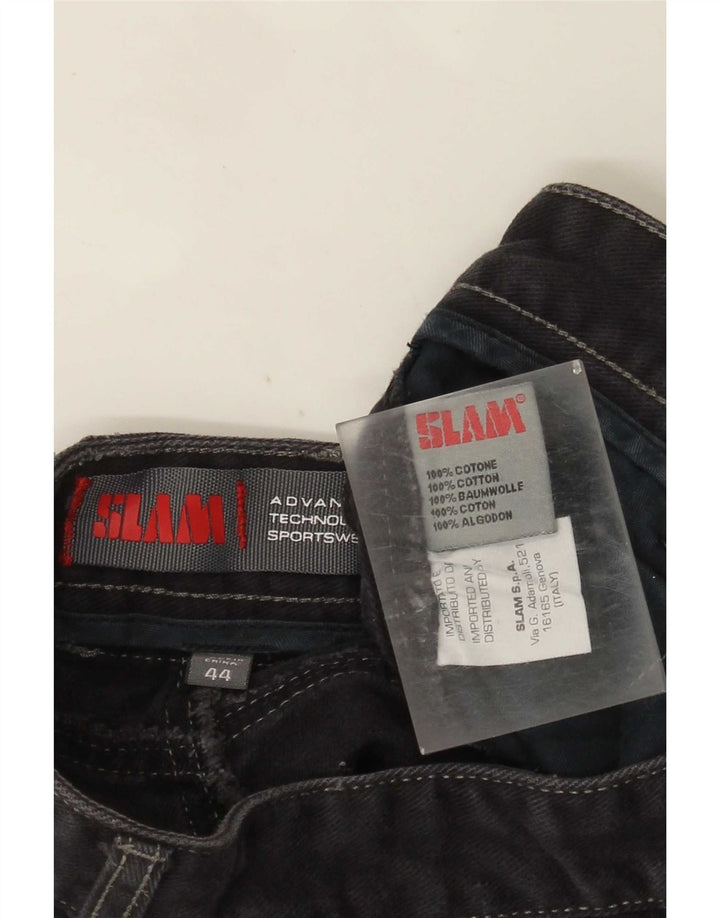 Slam Womens Straight Jeans IT 44 Médio W30 L33 Algodão Cinza