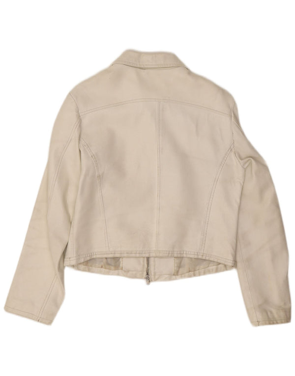 Jaqueta feminina de couro Masterpelle IT 48 XL couro branco