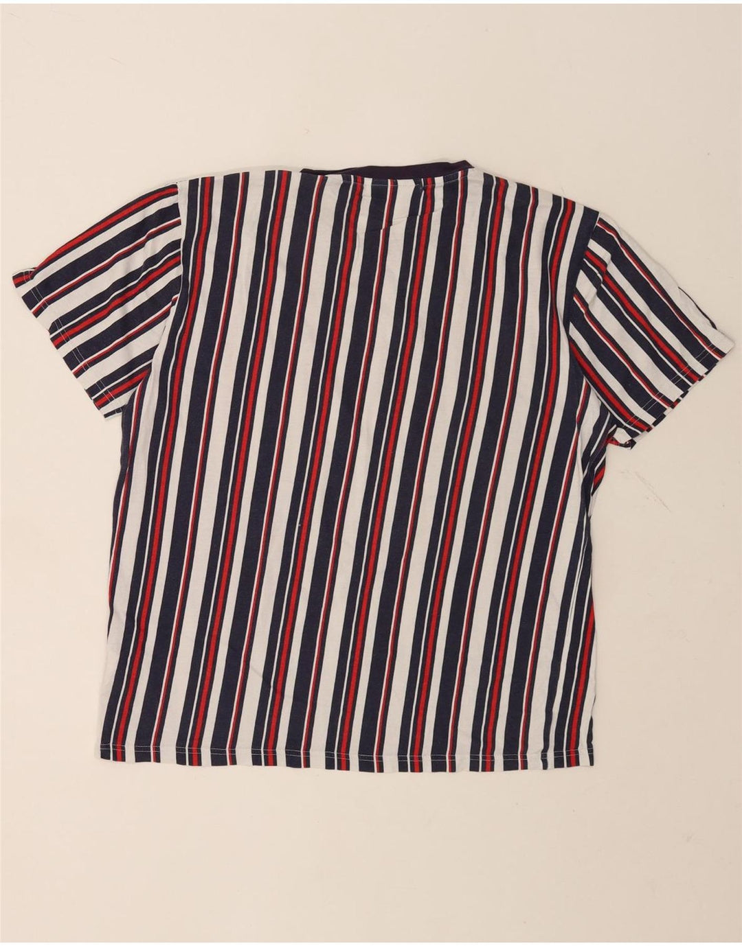 Camiseta masculina FILA Top médio de algodão listrado multicolorido