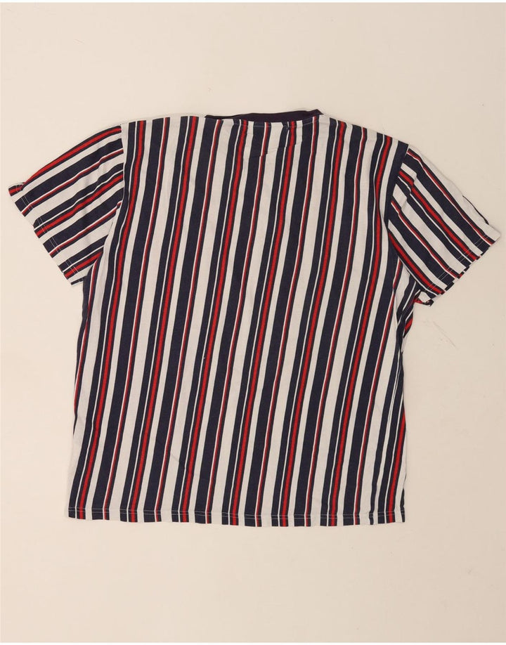 Camiseta masculina FILA Top médio de algodão listrado multicolorido