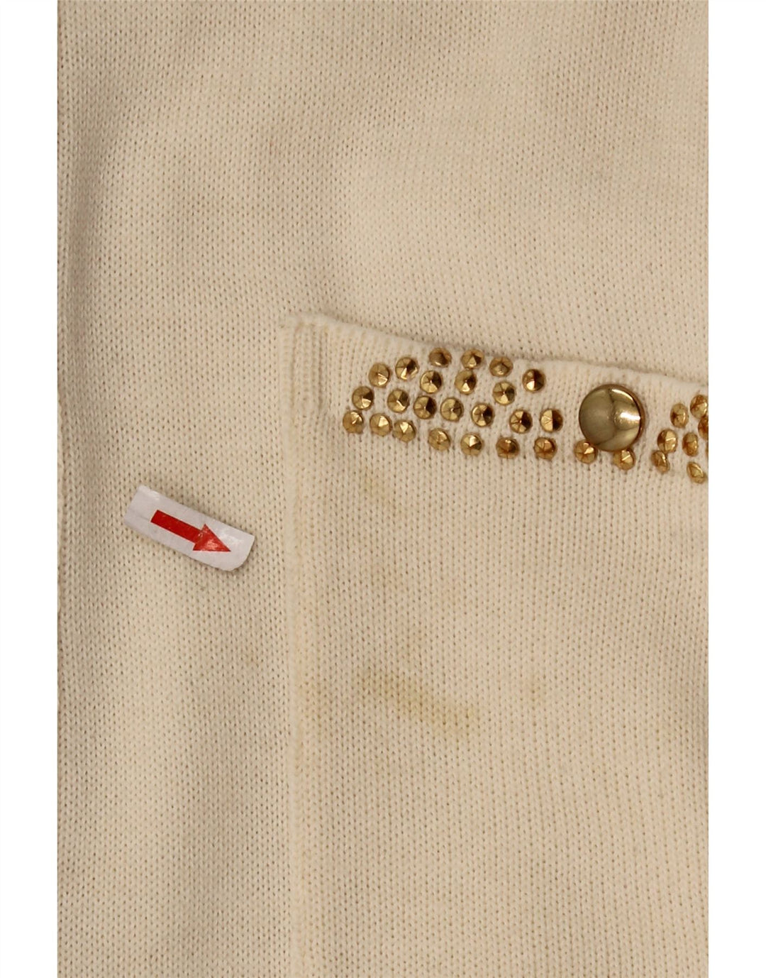 Blusa feminina de malha CIRO ESPOSITO Reino Unido 14 grande lã branca