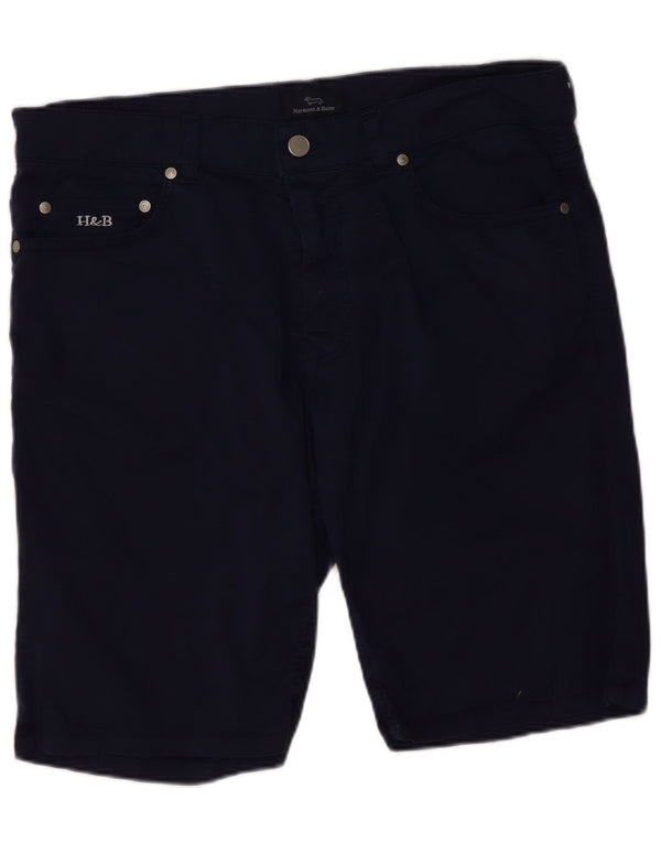 Harmont & Blaine Mens Casual Shorts IT 50 Grande W34 Azul Marinho Algodão