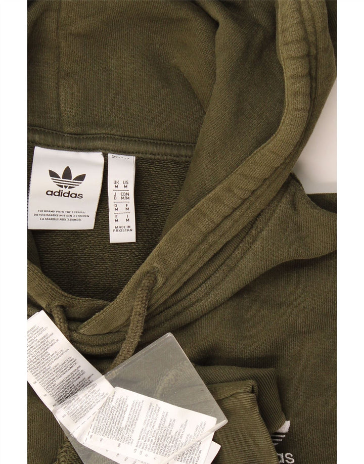 Adidas Mens Hoodie Jumper Médio Algodão Cáqui