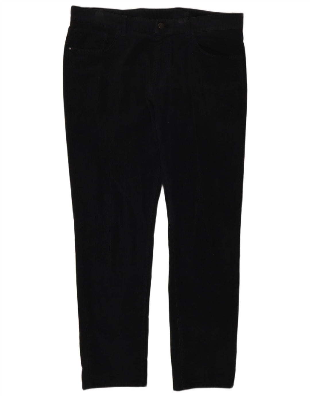 Calça masculina reta de veludo MASSIMO DUTTI UE 44 grande W36 L30 preta