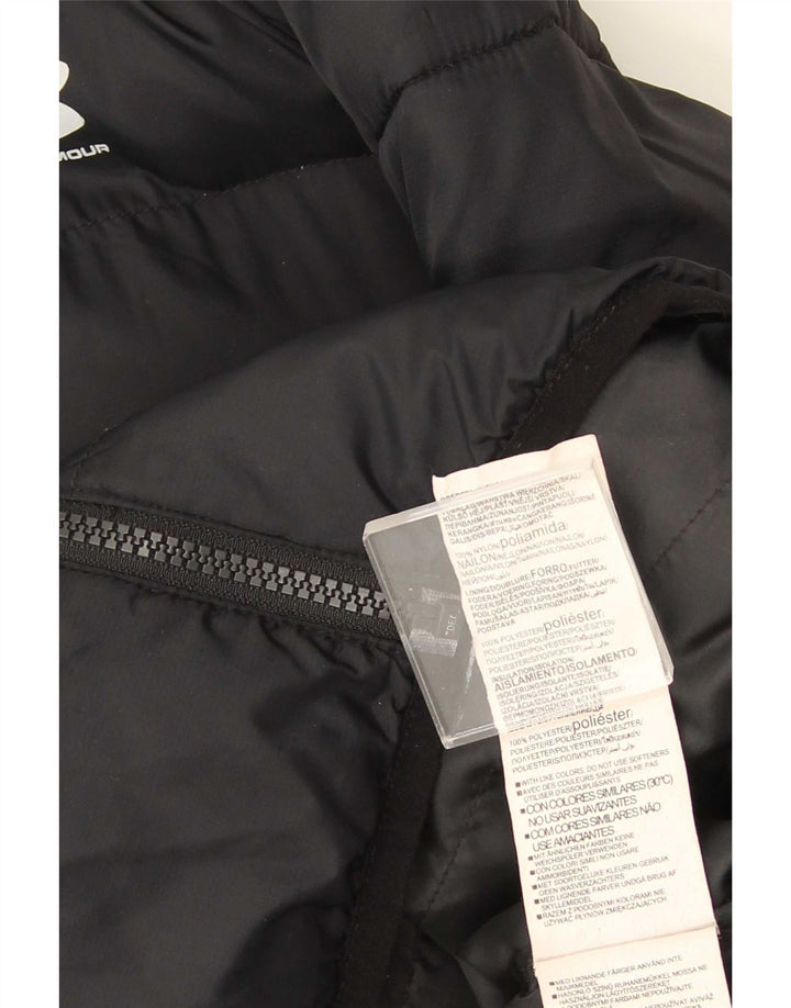 Jaqueta acolchoada com capuz para meninos Under Armour 12-13 anos preto nylon
