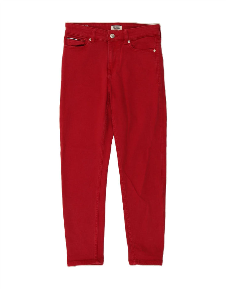 TOMMY HILFIGER Womens Slim Jeans W26 L26 Red Cotton Vintage Tommy Hilfiger and Second-Hand Tommy Hilfiger from Messina Hembry 