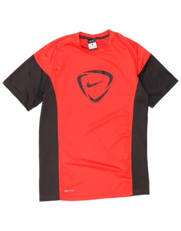 Camiseta Nike Masculina Dri Fit Graphic Top Pequeno Colorblock Vermelho Poliéster