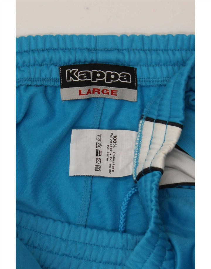 Calça de treino masculina Kappa grande azul colorblock poliéster
