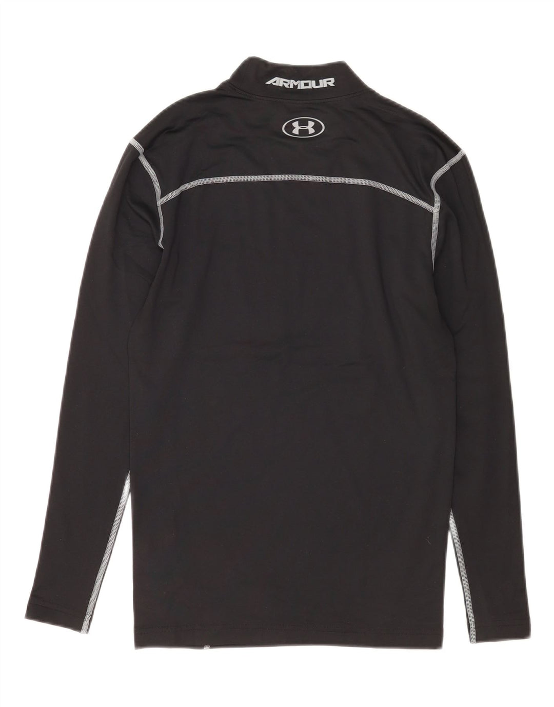 Under Armour Feminino Cold Gear Top Manga Longa Reino Unido 12 Poliéster Preto Médio