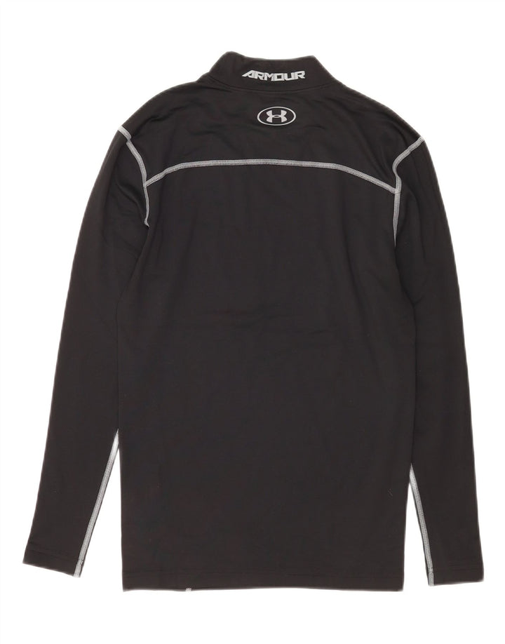Under Armour Feminino Cold Gear Top Manga Longa Reino Unido 12 Poliéster Preto Médio
