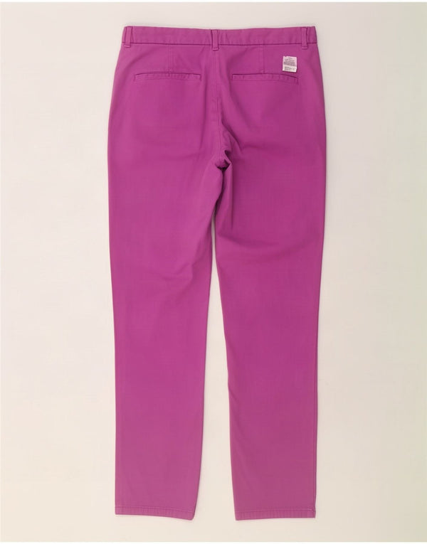 Calça chino reta feminina Marks & Spencer Reino Unido 14 grande W34 L30 roxo
