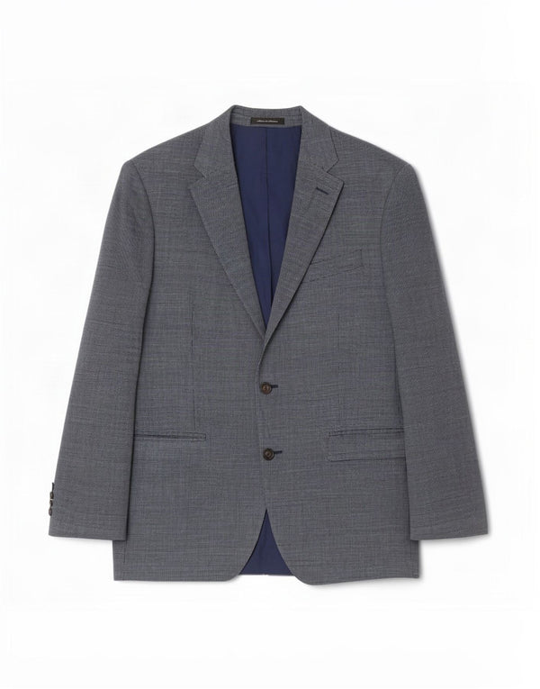 Jaqueta Blazer Masculina Ralph Lauren Regular Fit 2 Botões UK 40 Seda Azul Grande