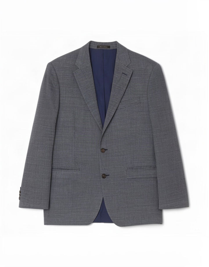 Jaqueta Blazer Masculina Ralph Lauren Regular Fit 2 Botões UK 40 Seda Azul Grande