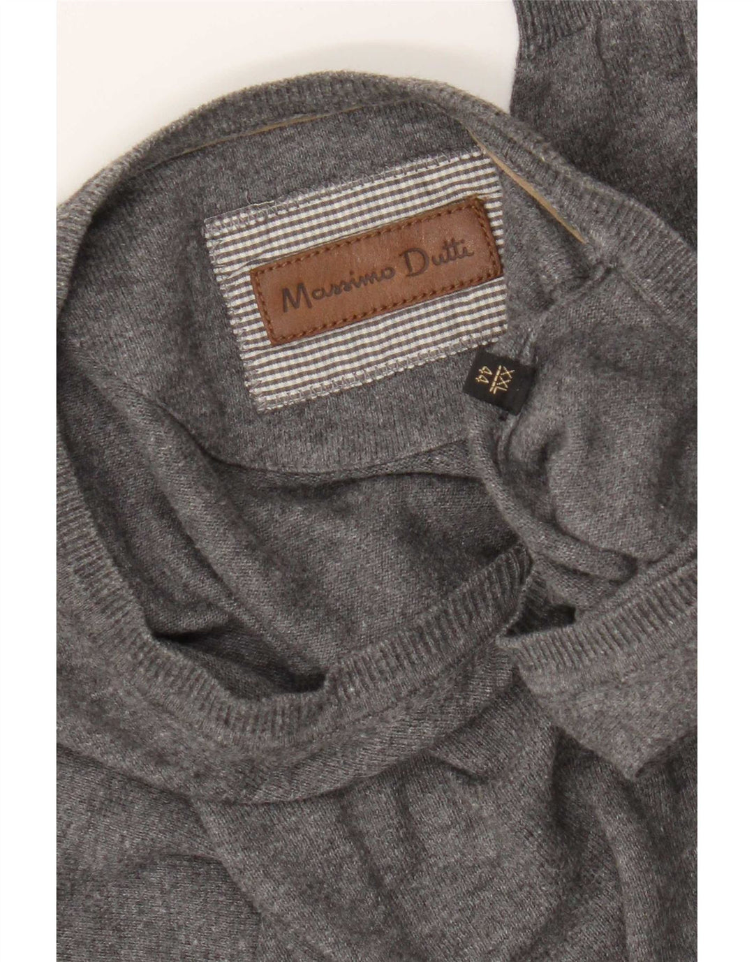 Suéter masculino Massimo Dutti regular fit com decote em V 2XL cinza