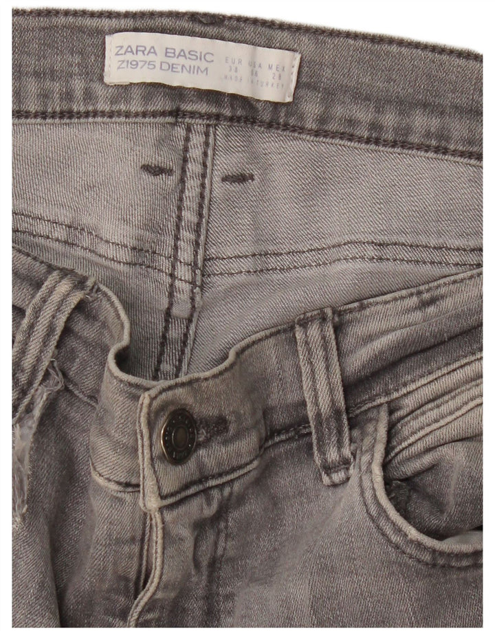 ZARA Jeans Skinny Feminino EU 38 Pequeno W28 L29 Cinza