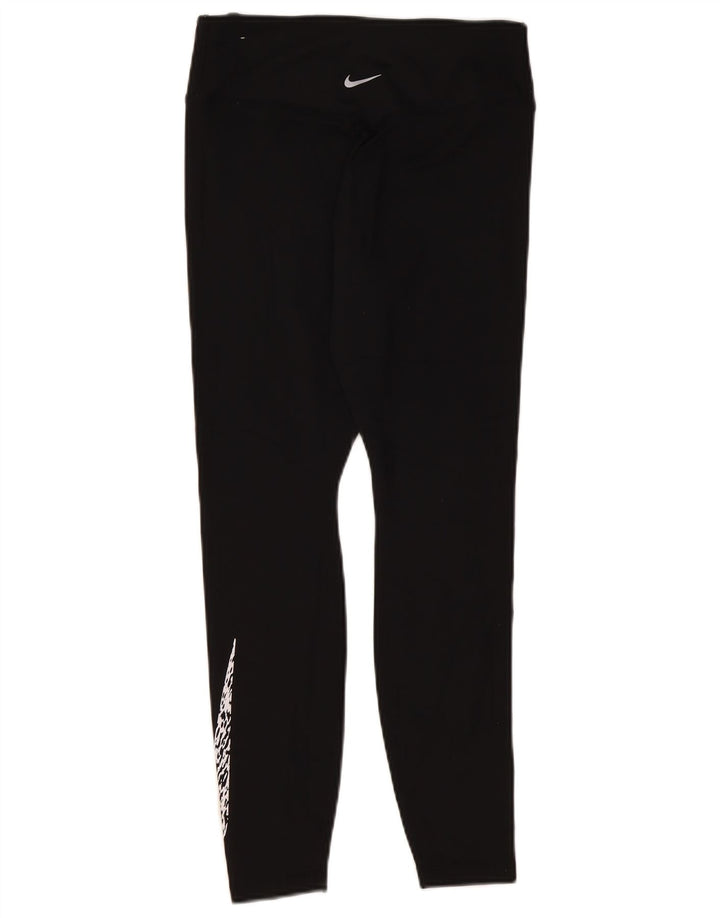 Leggings femininas Nike Dri Fit Graphic UK 12 médio preto poliéster