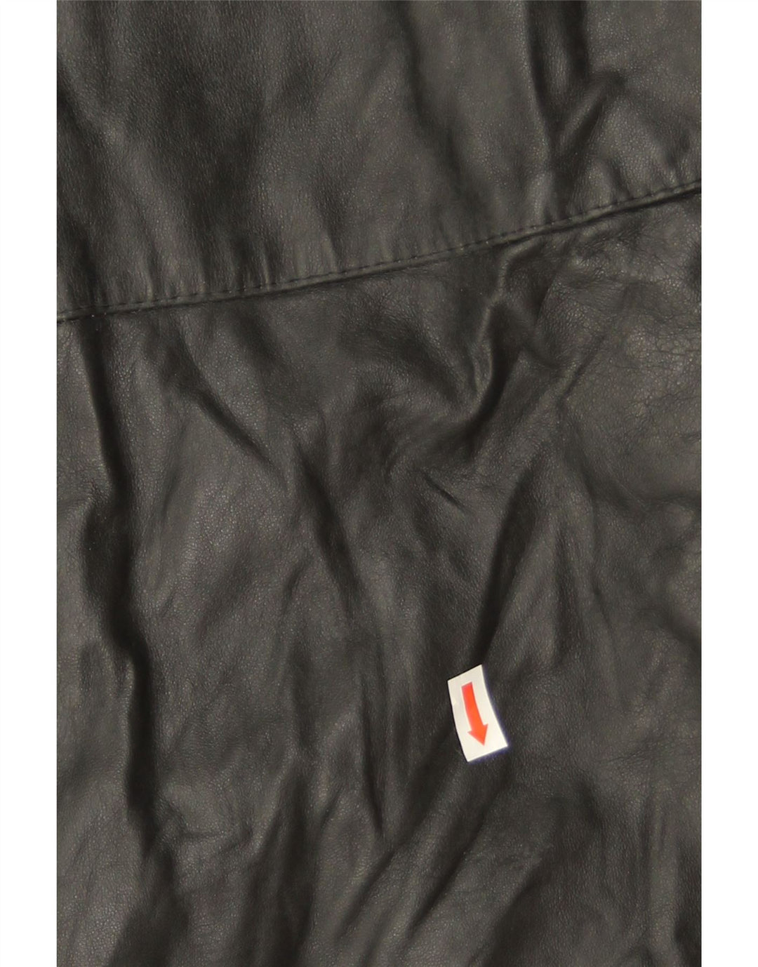Casaco de couro superdimensionado feminino vintage IT 46 couro preto grande