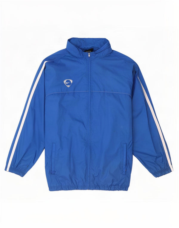 Nike Mens Hooded Tracksuit Top Jacket UK 42/44 Large Blue Colourblock Nylon