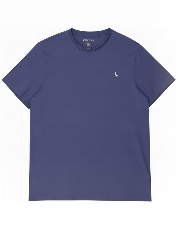 Camiseta masculina de ajuste clássico Jack Wills Top 2XL algodão azul marinho