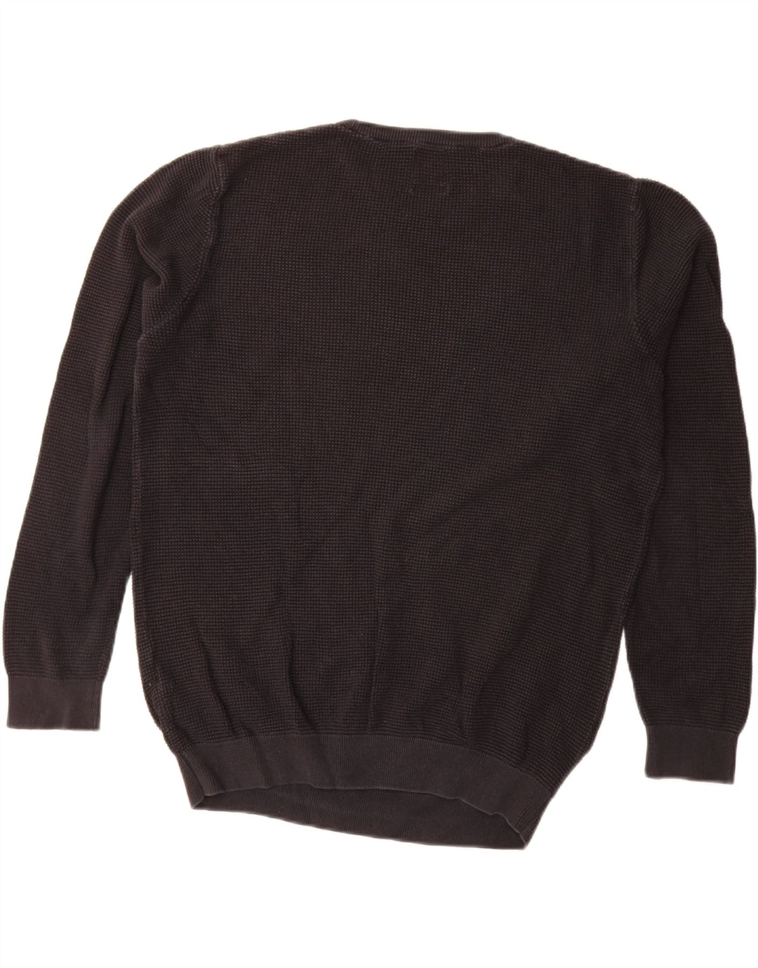 Suéter masculino ZARA com gola redonda, algodão preto médio