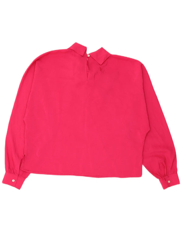 Blusa feminina Primavera Firenze com gravata borboleta grande tamanho Reino Unido 16 grande rosa