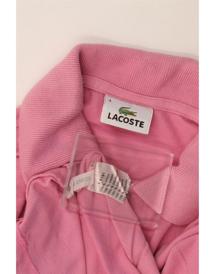 Camisa polo masculina LACOSTE tamanho 4 médio algodão rosa