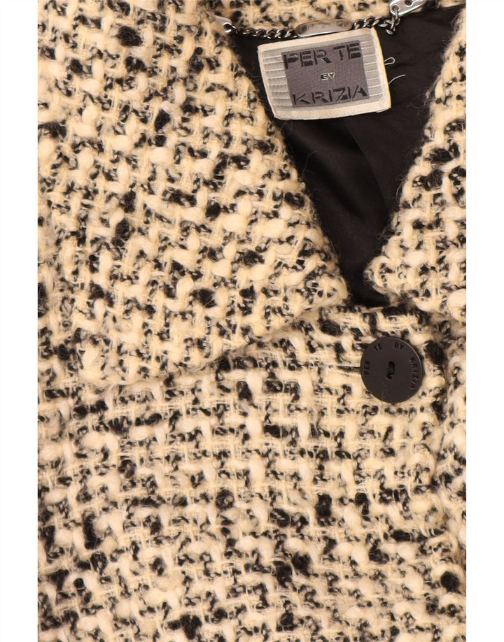 Sobretudo feminino PERTE BY KRIZIA tamanho 21 médio bege manchado