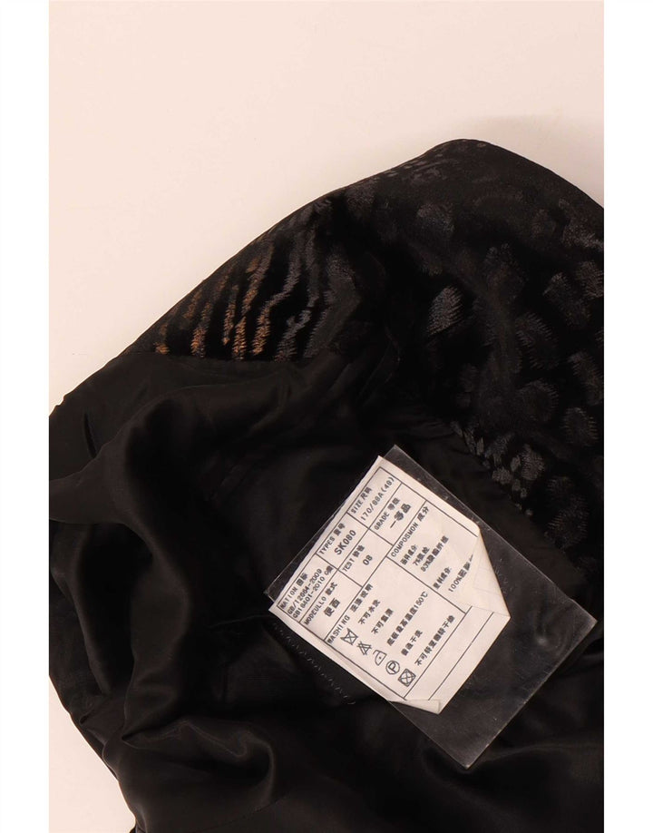 Jaqueta blazer masculina vintage de veludo com 1 botão tamanho 48 preto médio