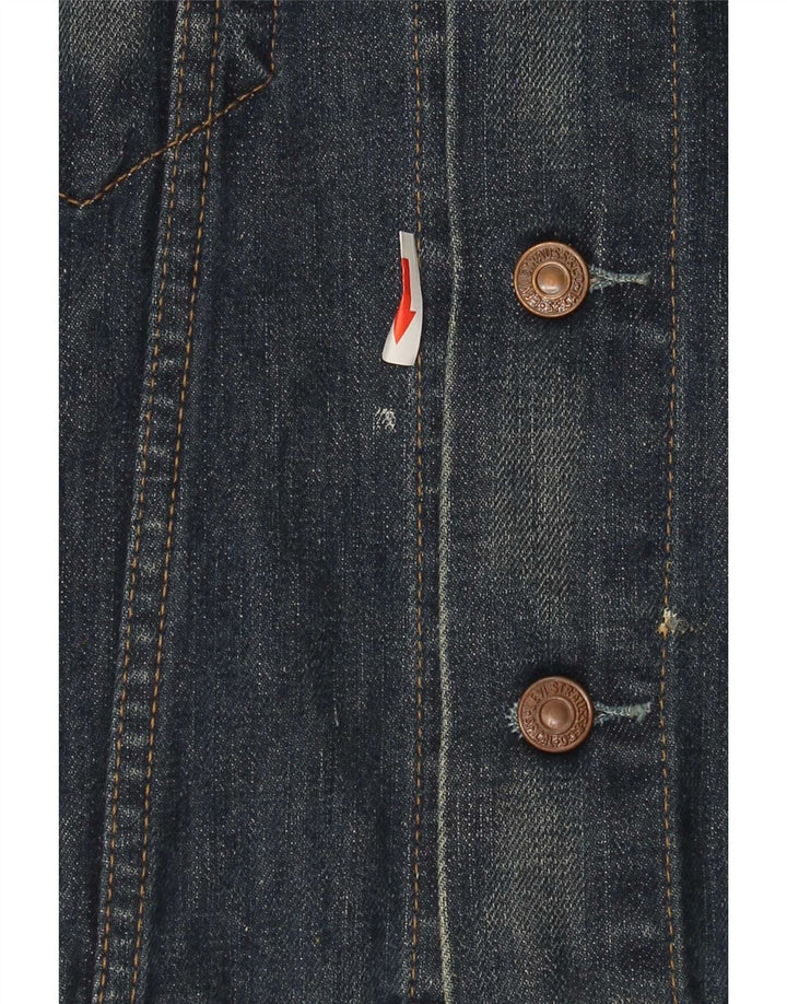 Jaqueta jeans masculina Levi's 11-12 anos algodão azul médio