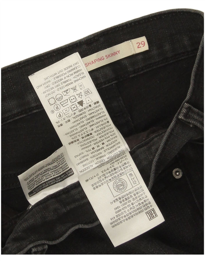 Calça jeans feminina LEVI'S 311 Shaping Skinny W29 L25 algodão preto