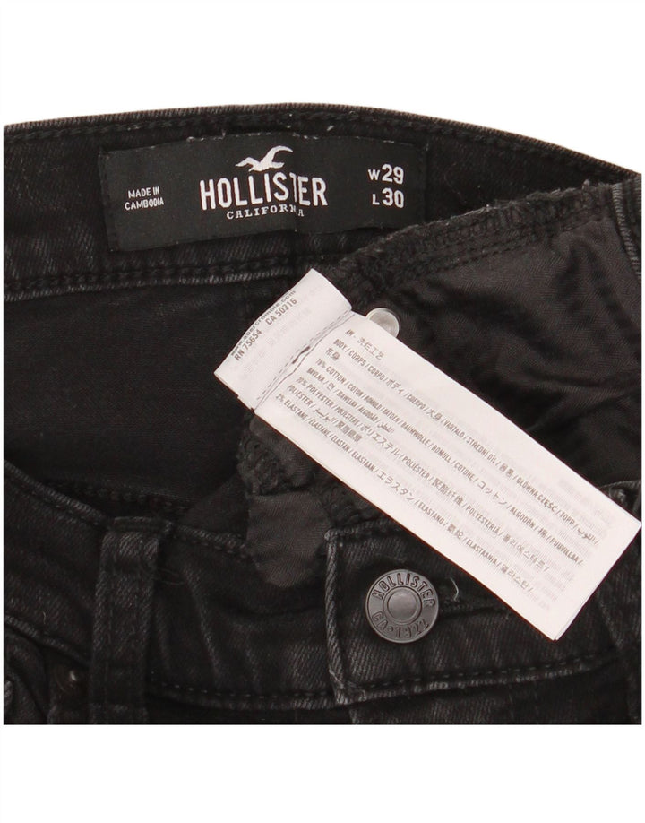 Calça jeans skinny feminina HOLLISTER W29 L30 algodão preto