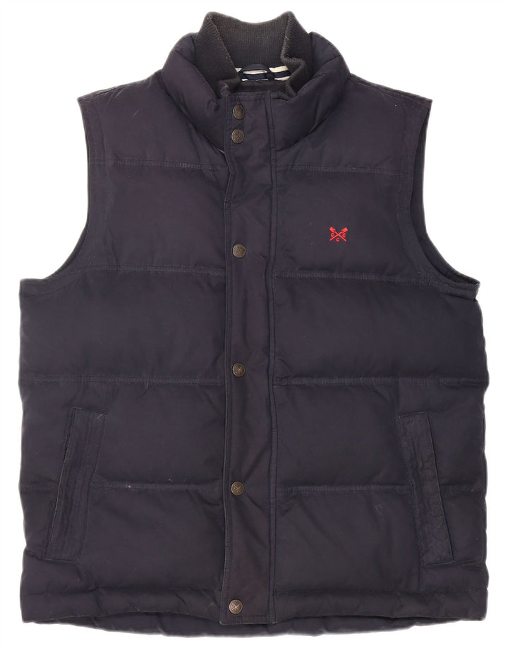 Crew Clothing Mens acolchoado Gilet UK 38 poliéster azul marinho médio