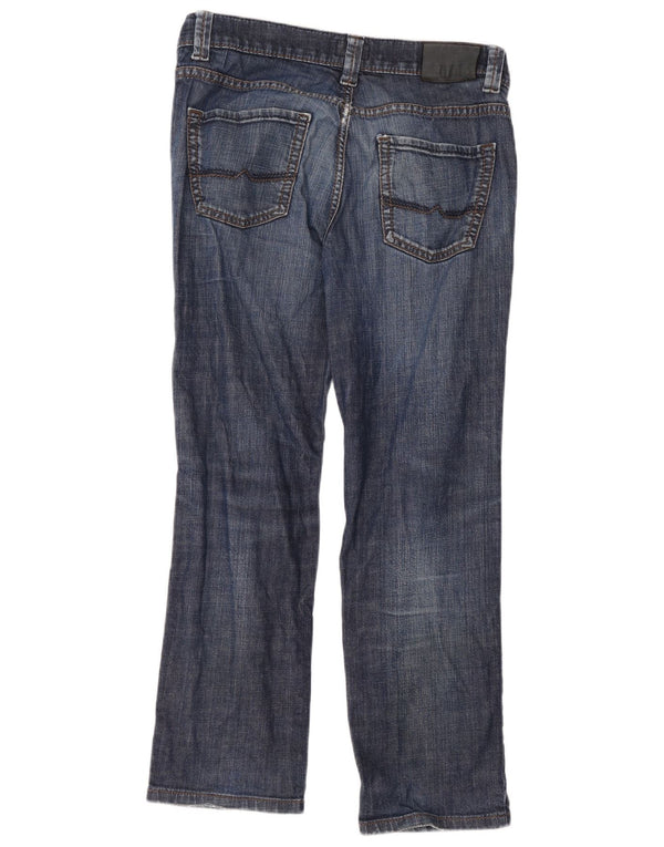 Pioneer Mens Straight Jeans W36 L30 Azul Algodão